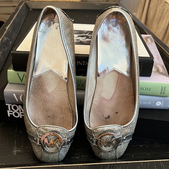 Michael Kors silver ballet flats. - Picture 2 of 6